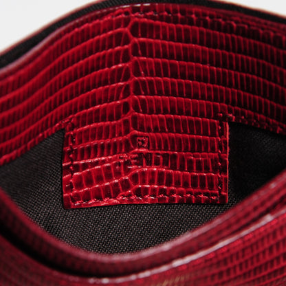 Fendi Lizard Card Holder Red 6 of 9