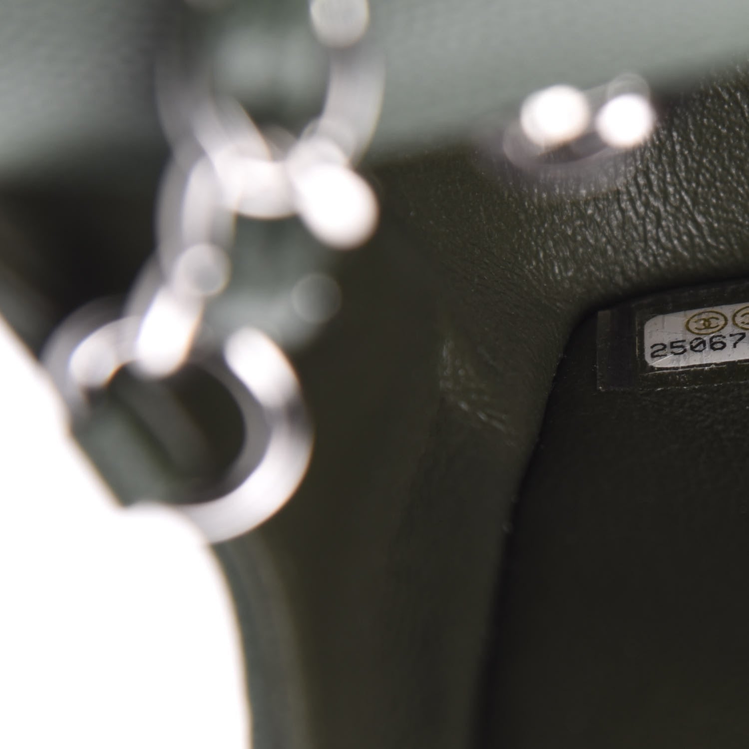 Chanel Caviar Quilted Mini Rectangular Flap Dark Green 9 of 11