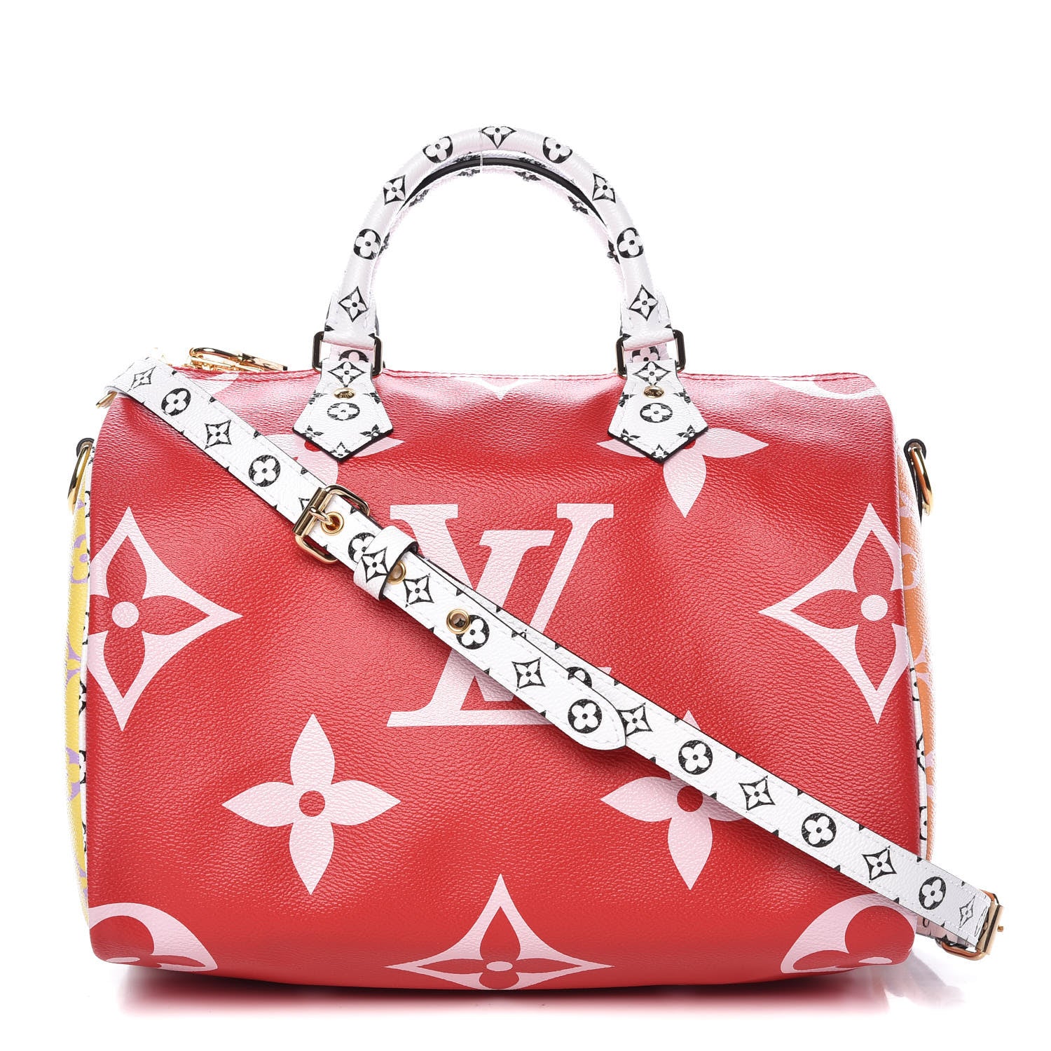 Louis Vuitton Monogram Giant Speedy Bandouliere 30 Rouge 1 of 11