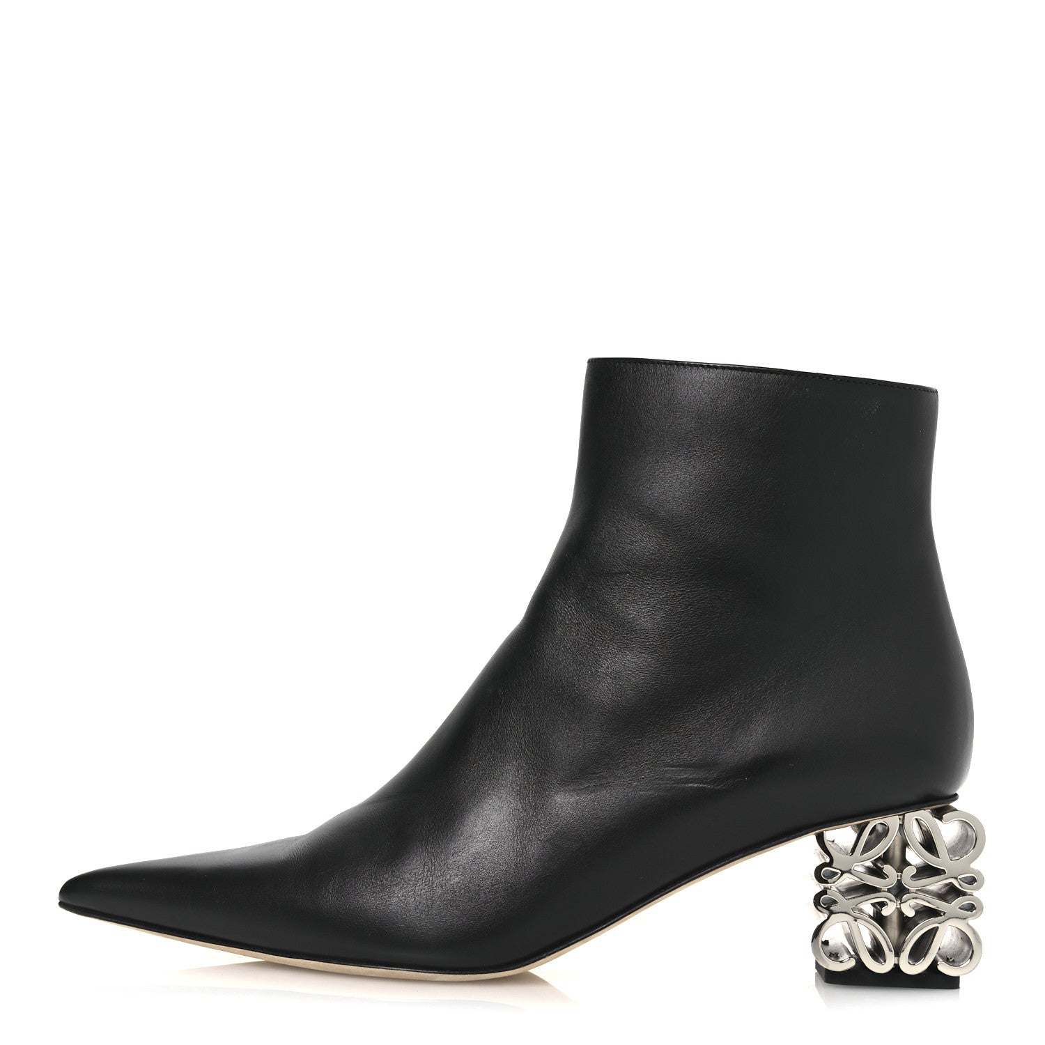 Loewe Calfskin Anagram Ankle Boots 39 Black 1 of 7