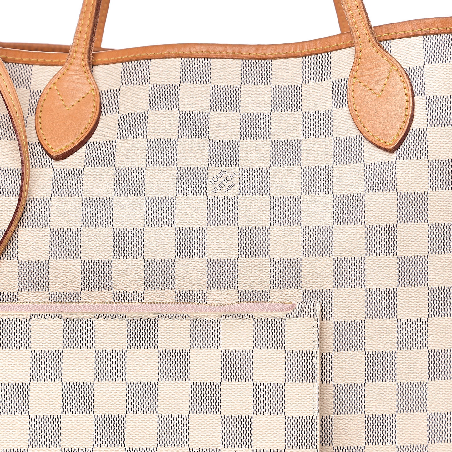 Damier Azur Neo Neverfull MM Rose Ballerine