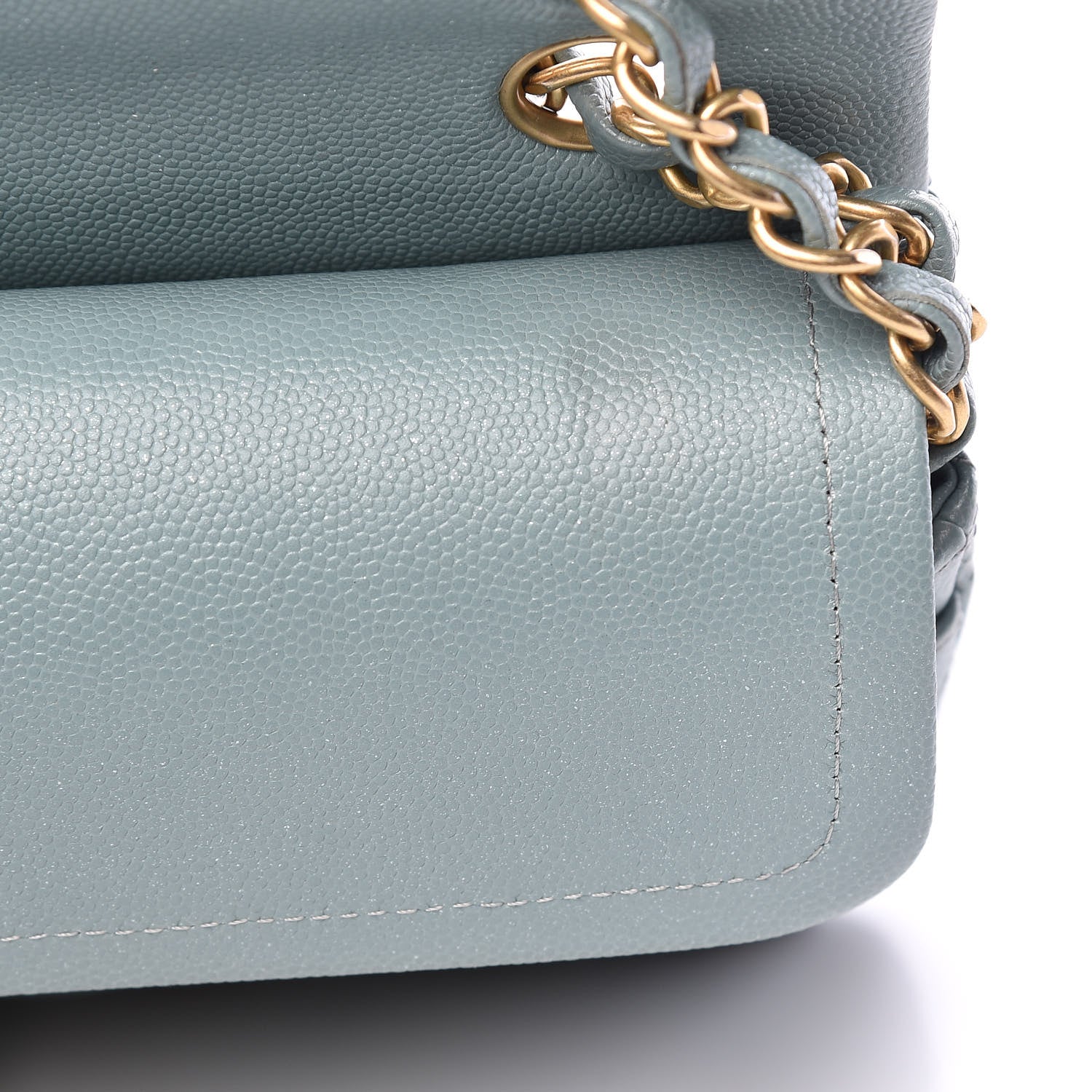 Chanel Iridescent Caviar Quilted Small Double Flap Light Blue 12 of 12