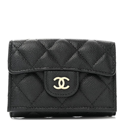 Chanel Caviar Quilted Double Flap Wallet Black 1 of 8
