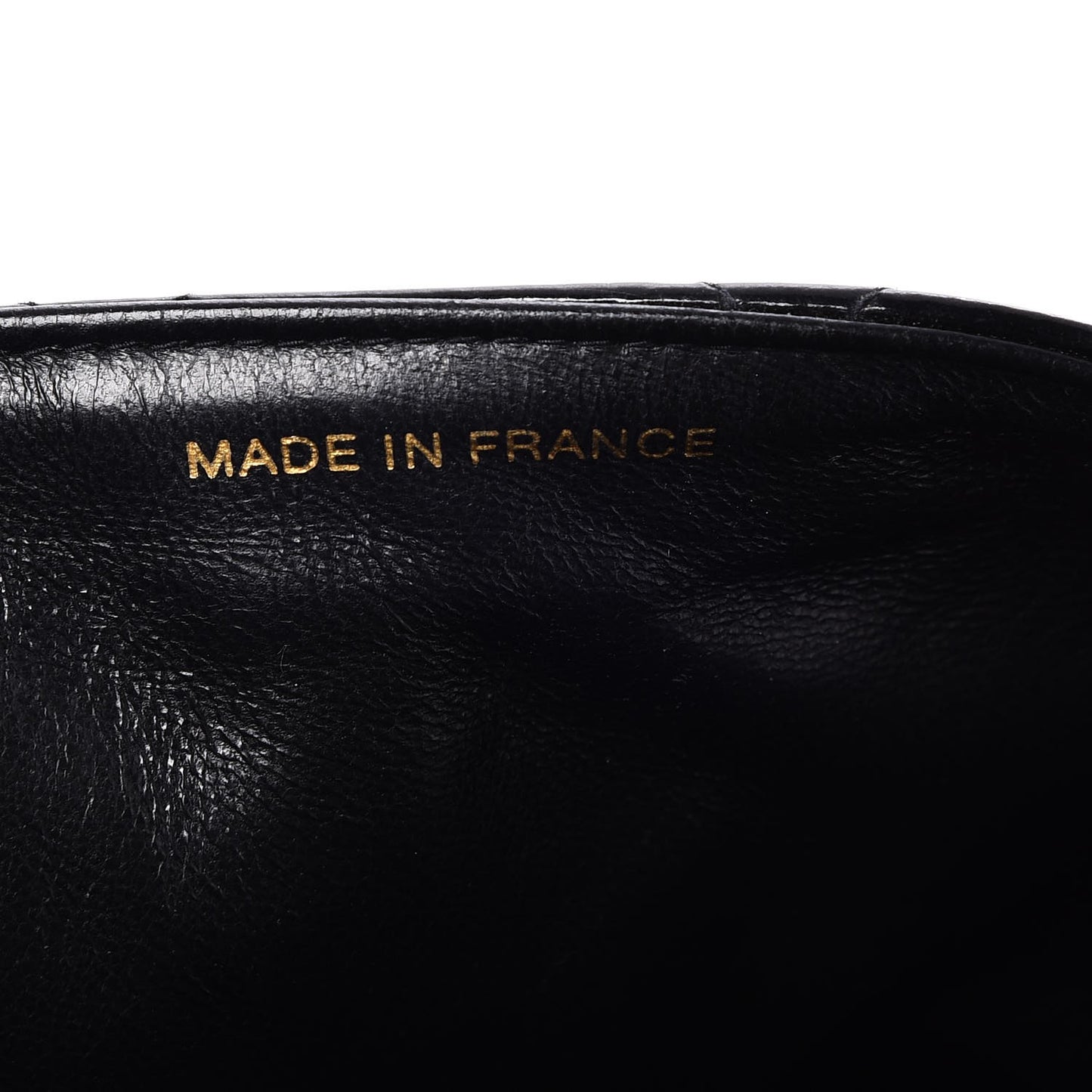 Patent Quilted Jumbo Double Sided Flap Black