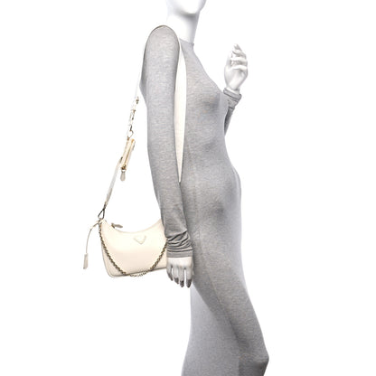 Prada Saffiano Re-Edition 2005 Shoulder Bag White 2 of 14