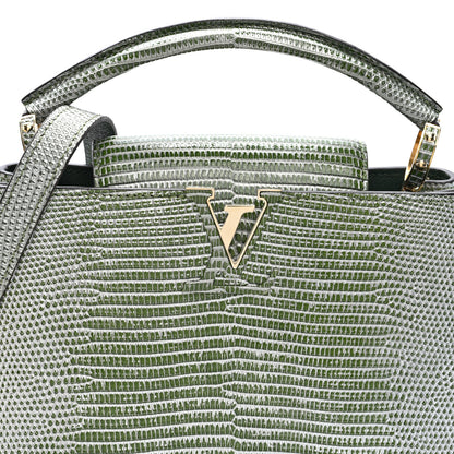 Louis Vuitton Lizard Capucines BB Green 6 of 9