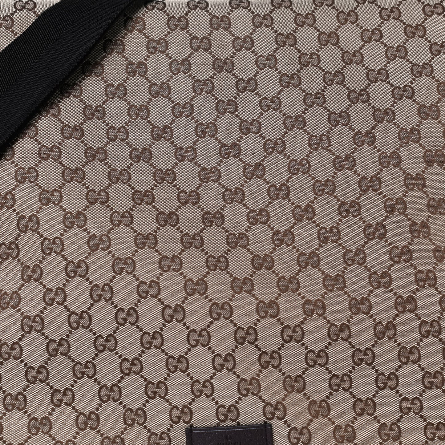Monogram Large Flap Messenger Bag Beige Dark Brown