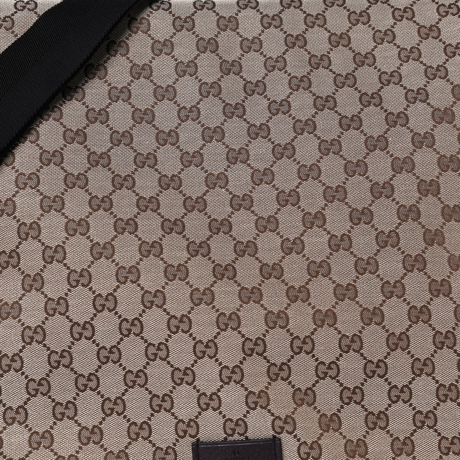 Gucci Monogram Large Flap Messenger Bag Beige Dark Brown 8 of 10