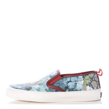 Gucci GG Supreme Monogram Blooms Womens Slip On Sneakers 36 Beige Blue Navy Red 1 of 9