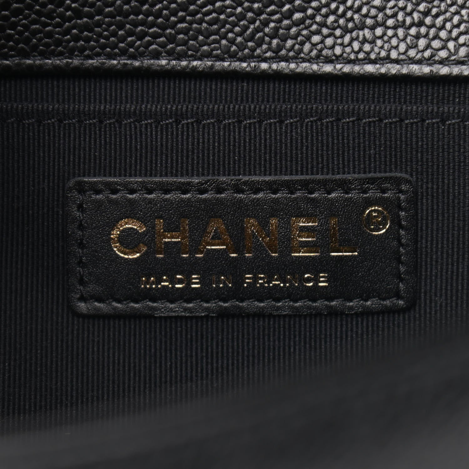 Chanel Caviar Chevron Quilted Medium Boy Flap Black 6 of 9