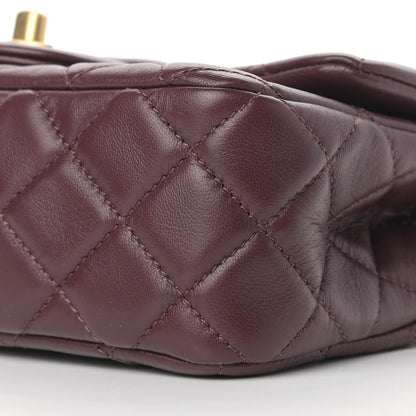 Chanel Lambskin Quilted Mini Rectangular Pearl Crush Flap Burgundy 9 of 9