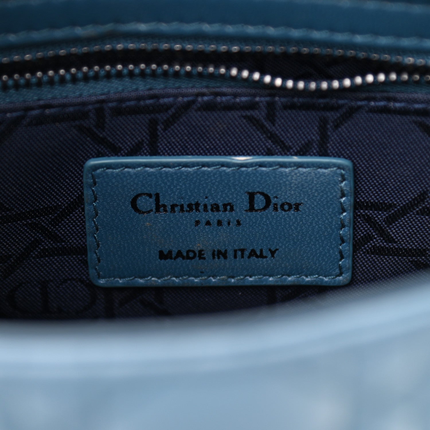 Christian Dior Lambskin Cannage Small My ABCDior Denim Blue 5 of 13