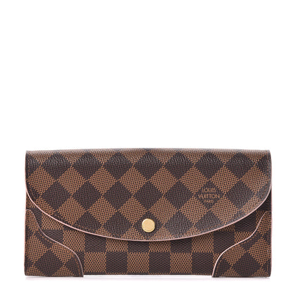 Louis Vuitton Damier Ebene Caissa Wallet Rose Ballerine 1 of 7