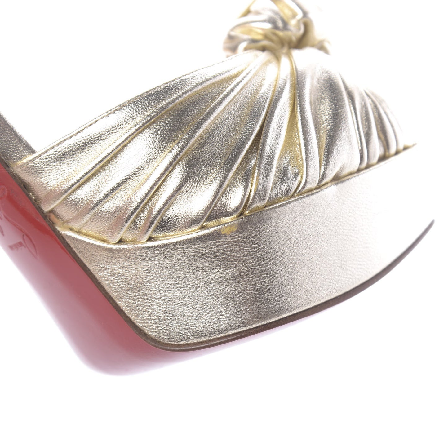 Nappa Laminato Greissimo Mule 140 Sandals 35 Platine