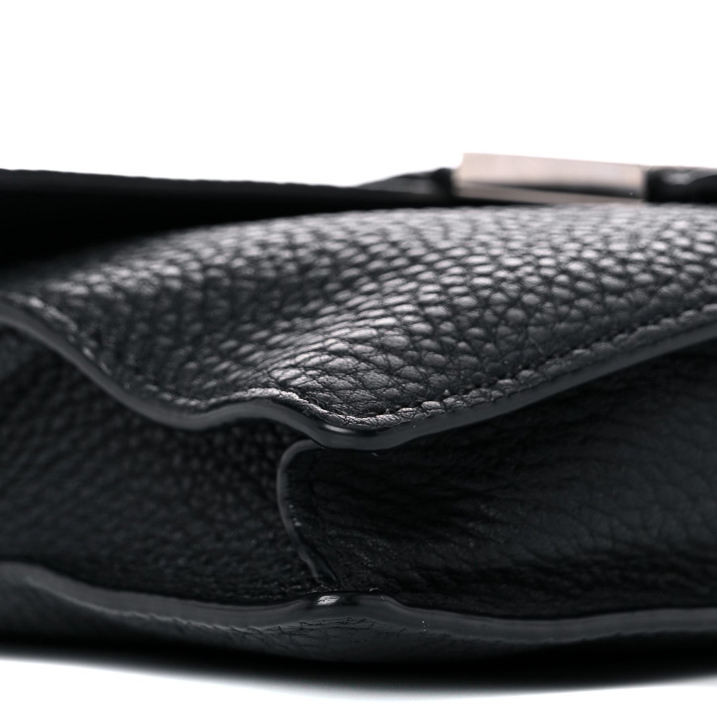 Cuoio Romano Selleria Medium Flat Baguette Black