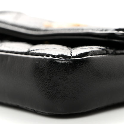 Chanel Shiny Aged Calfskin Quilted Waist Belt Bag Black 10 of 10