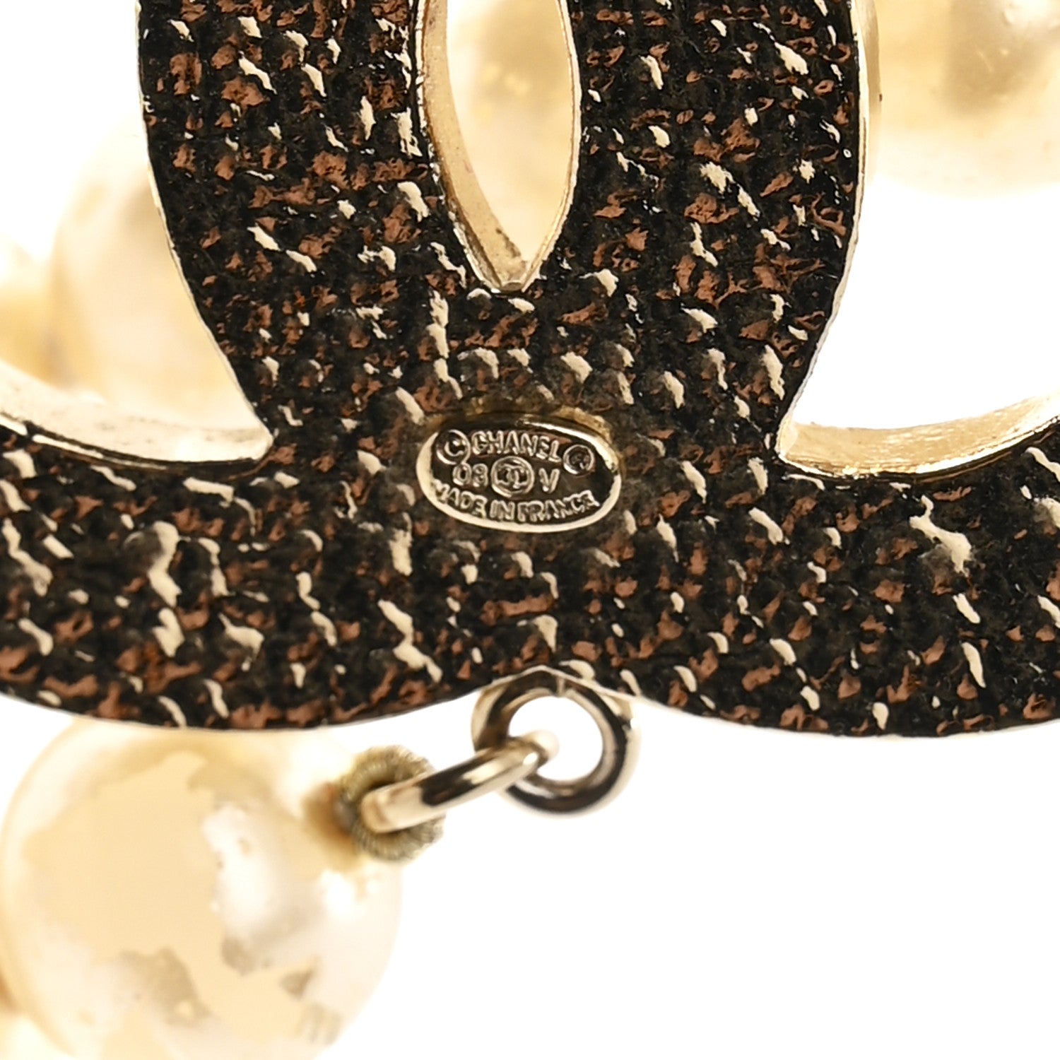 Chanel Pearl CC Double Strand Belt Gold 3 of 4