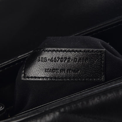 Saint Laurent Calfskin Y Quilted Monogram Toy Loulou Crossbody Bag Black 8 of 9