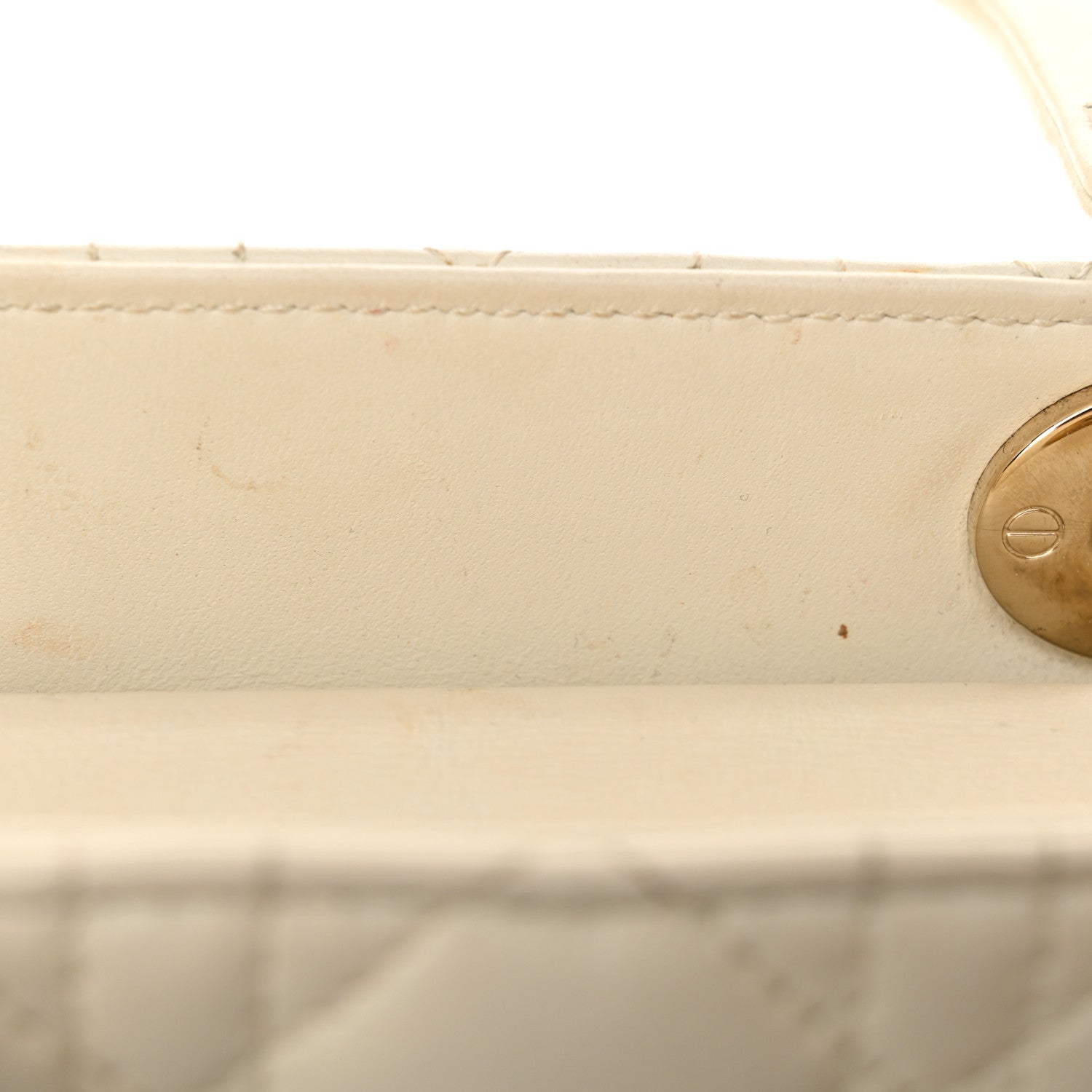 Christian Dior Lambskin Cannage Small My ABCDior Lady Dior White 12 of 17