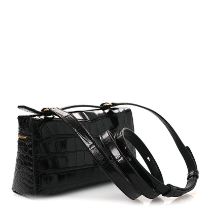 Loro Piana Glazed Alligator L19 Extra Pocket Pouch Black 3 of 10