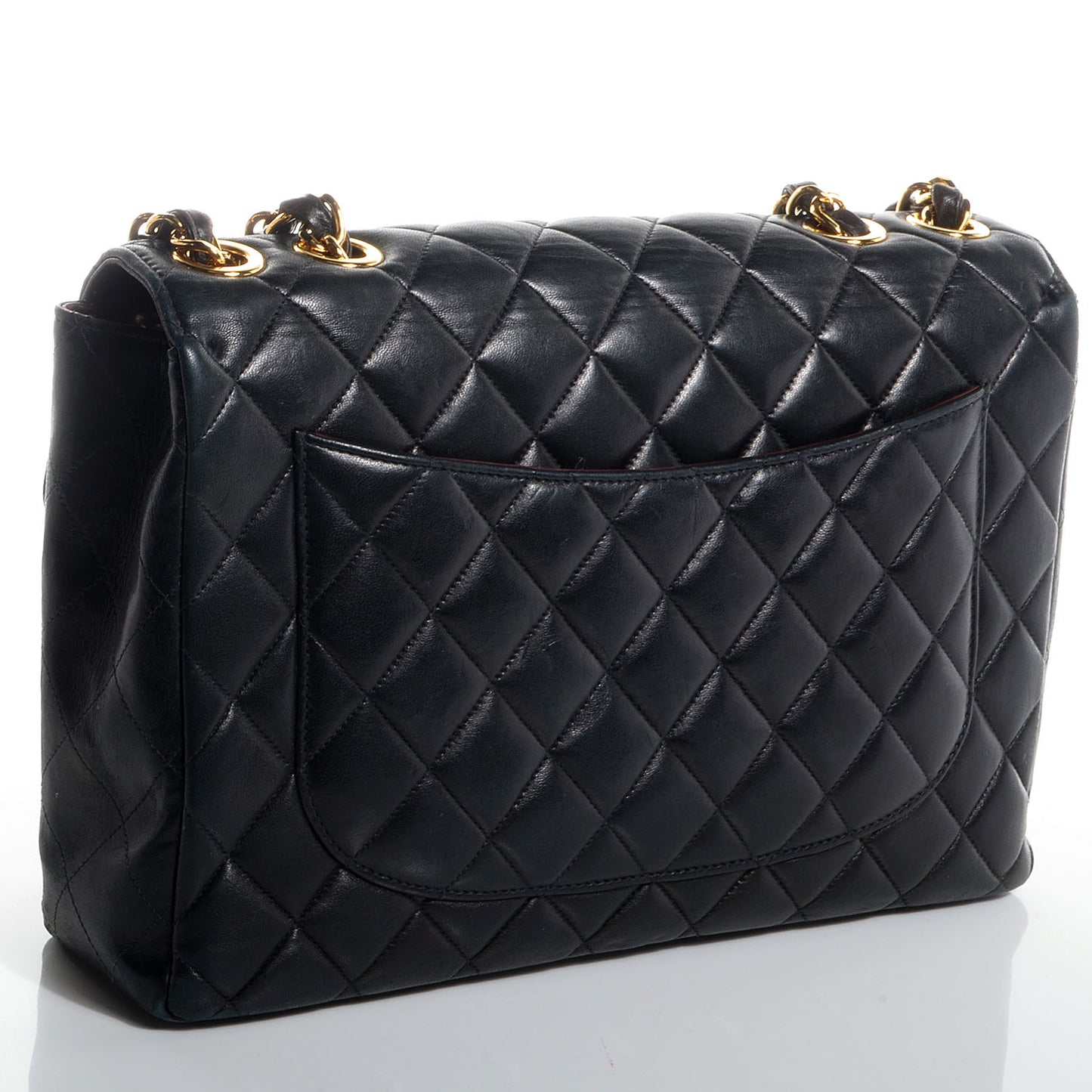 Lambskin Jumbo Flap Black