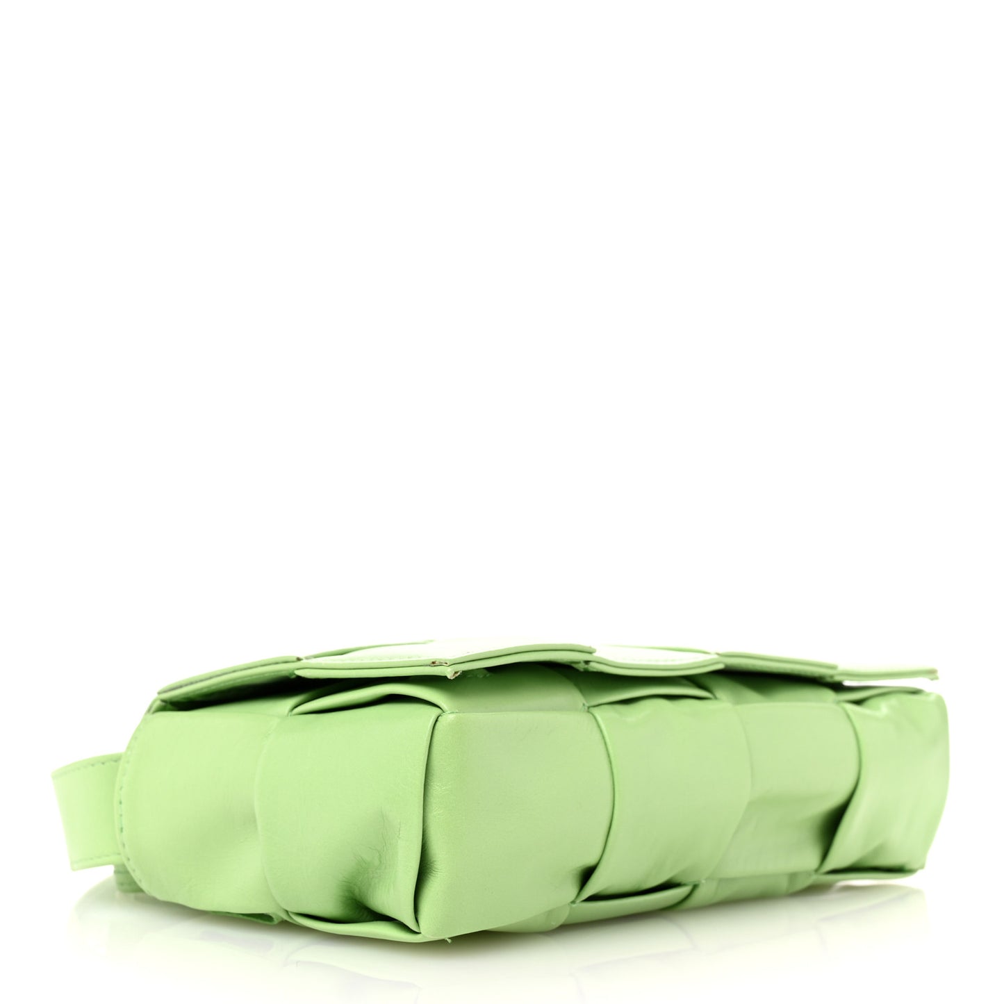 Paper Calfskin Intrecciato Cassette Belt Bag Pistachio