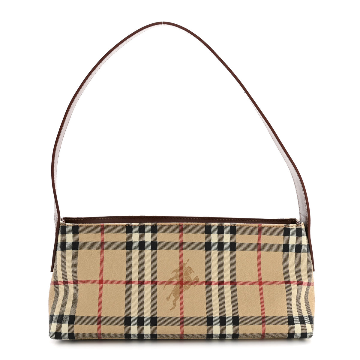 Burberry Haymarket Check Small Shoulder Bag Tan 1 of 10