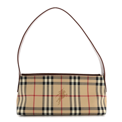 Burberry Haymarket Check Small Shoulder Bag Tan 1 of 10