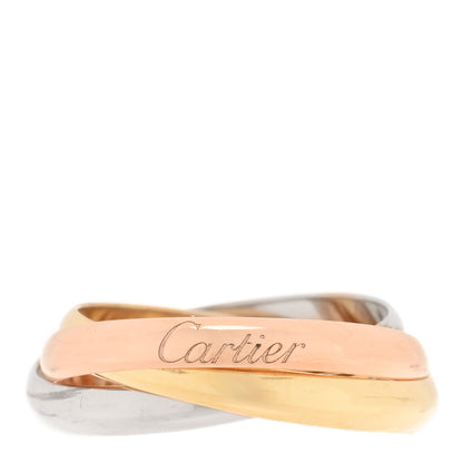 Cartier 18K Pink Yellow White Gold Small Trinity Ring 53 6.5 1 of 4