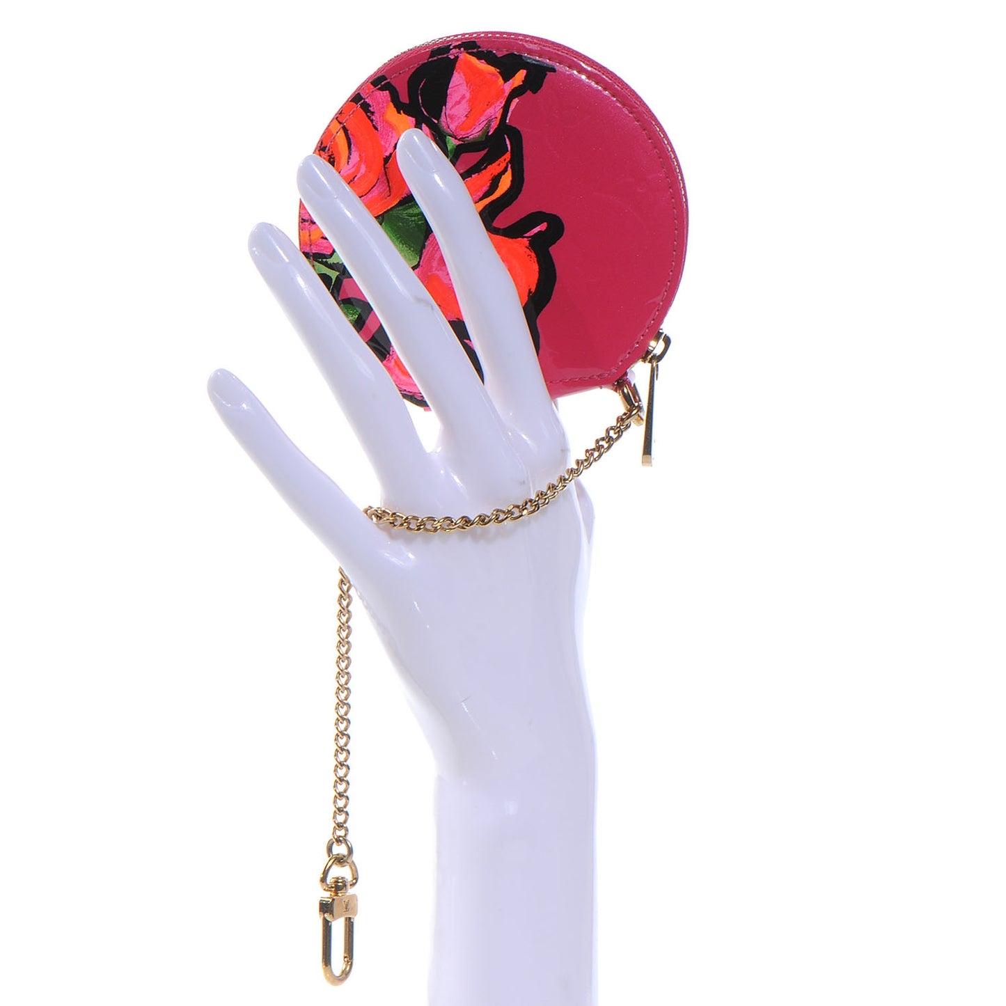 Vernis Roses Chapeau Coin Purse Rose Pop