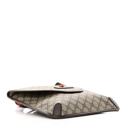 Gucci GG Supreme Monogram Web Medium Neo Vintage Flap Messenger Bag Beige New Acero 4 of 13