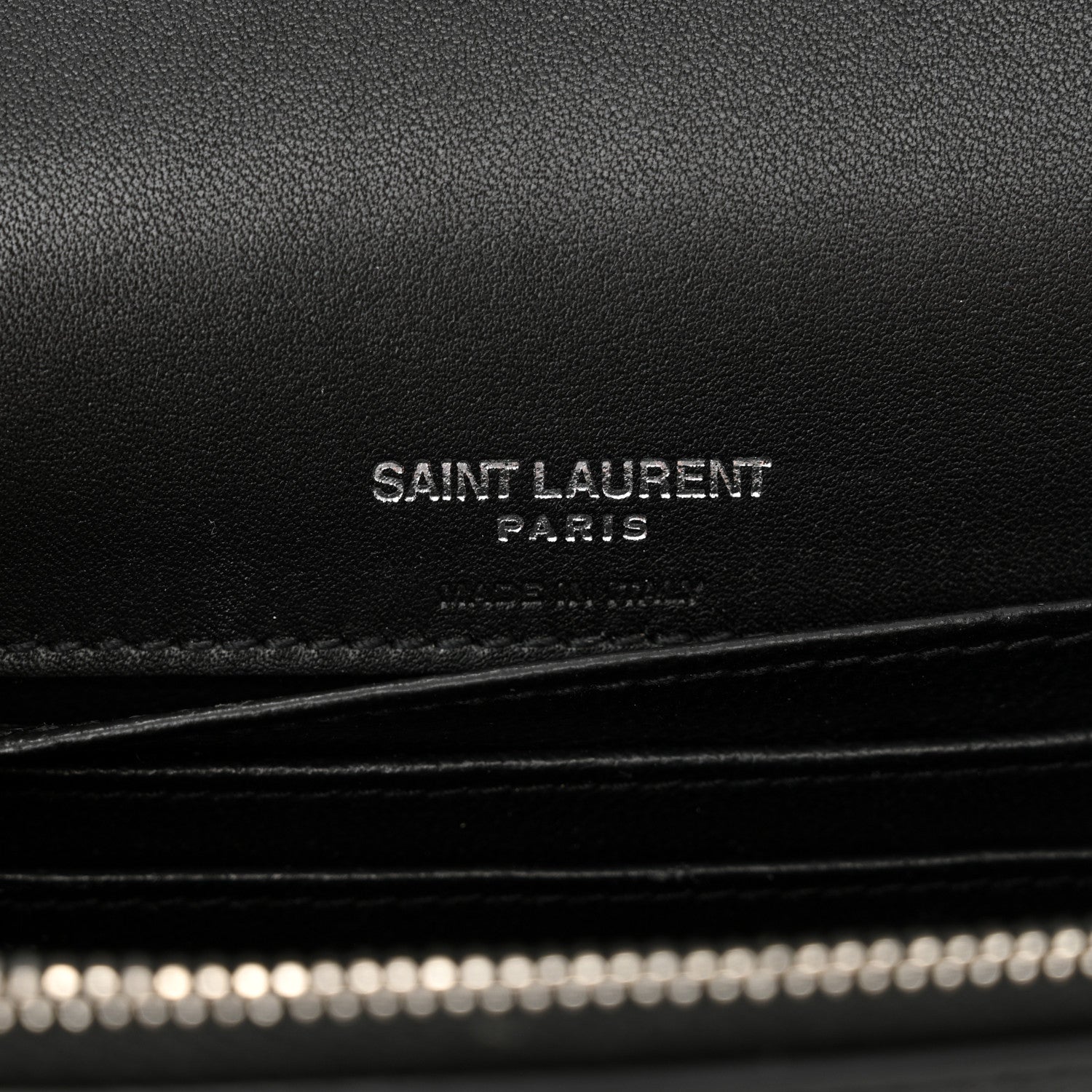 Saint Laurent Calfskin Lizard Embossed Monogram Kate Belt Bag Black 6 of 12