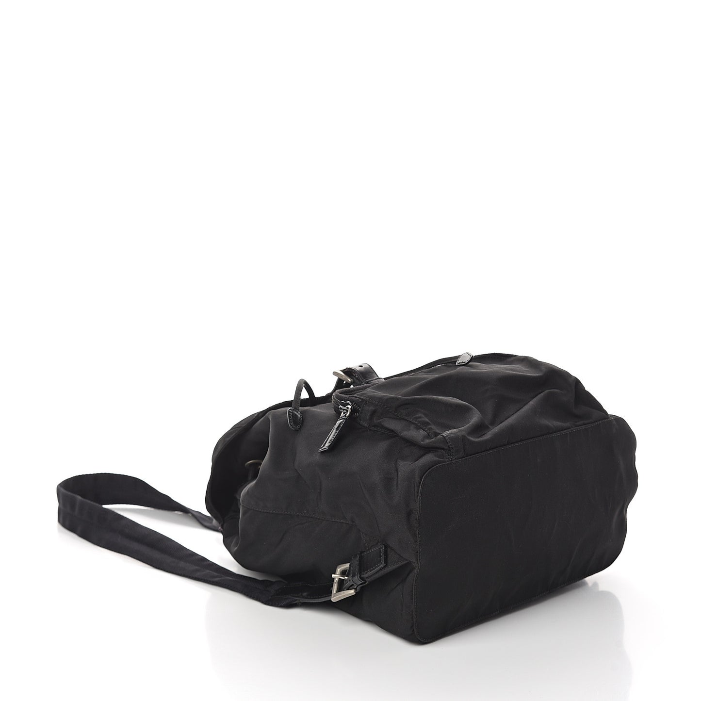 Nylon Vela Medium Cinch Backpack Black
