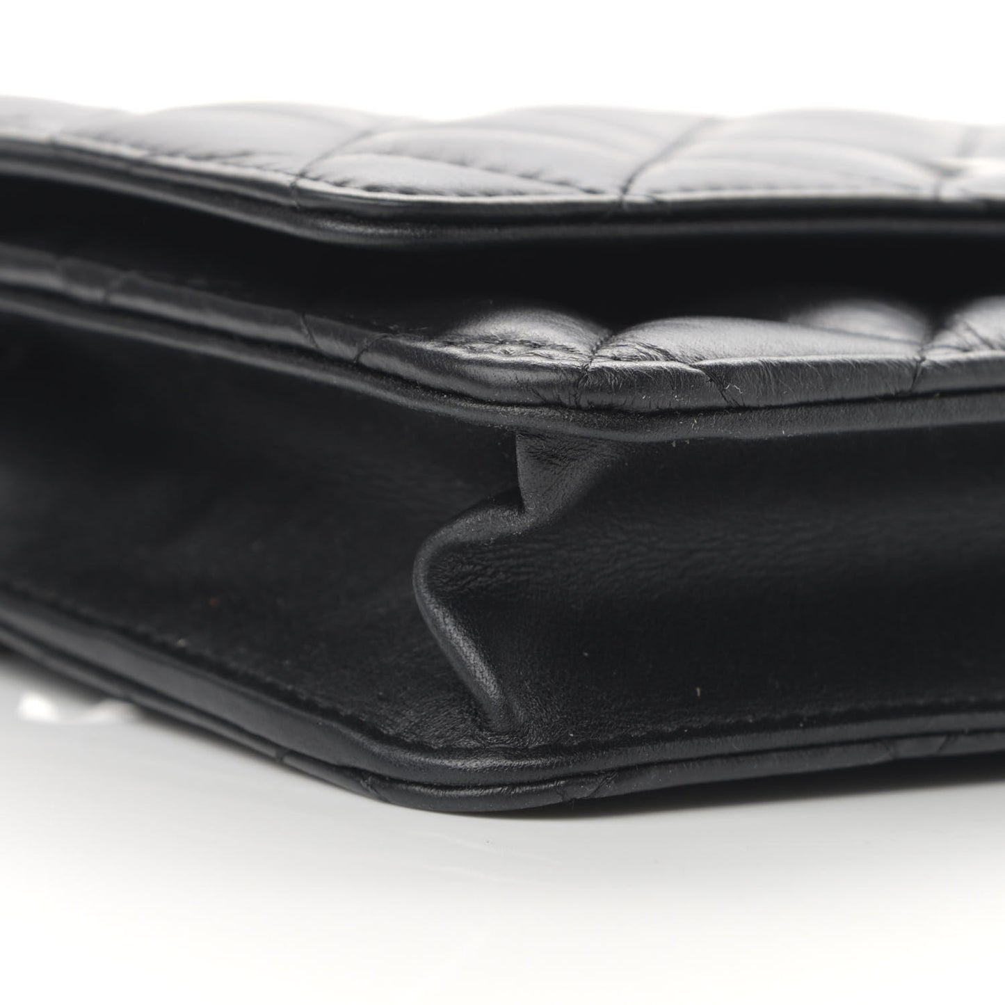 Aged Calfskin Quilted Reissue Wallet On Chain WOC Black