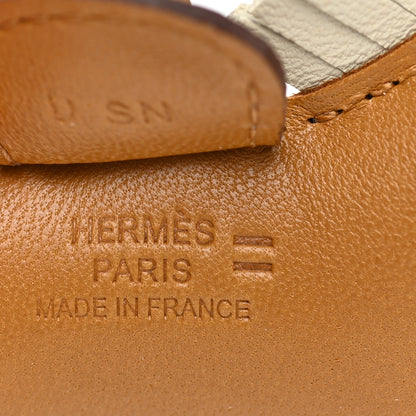 Hermes Milo Lambskin Lizard Touch Grigri Rodeo Horse Bag Charm PM Sesame Craie Desert 3 of 5