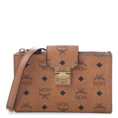 MCM Visetos Small Crossbody Bag Cognac 1 of 10