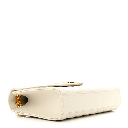 Saint Laurent Grain De Poudre Textured Mixed Matelasse Medium Triquilt Monogram Satchel Porcellana 4 of 18