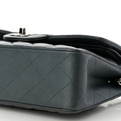 Chanel Iridescent Lambskin Quilted Small Double Flap Green 10 of 14