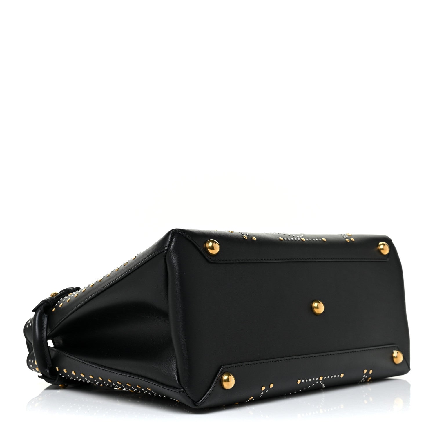 Burberry Smooth Calfskin Riveted Medium Banner Tote Black 4 of 11