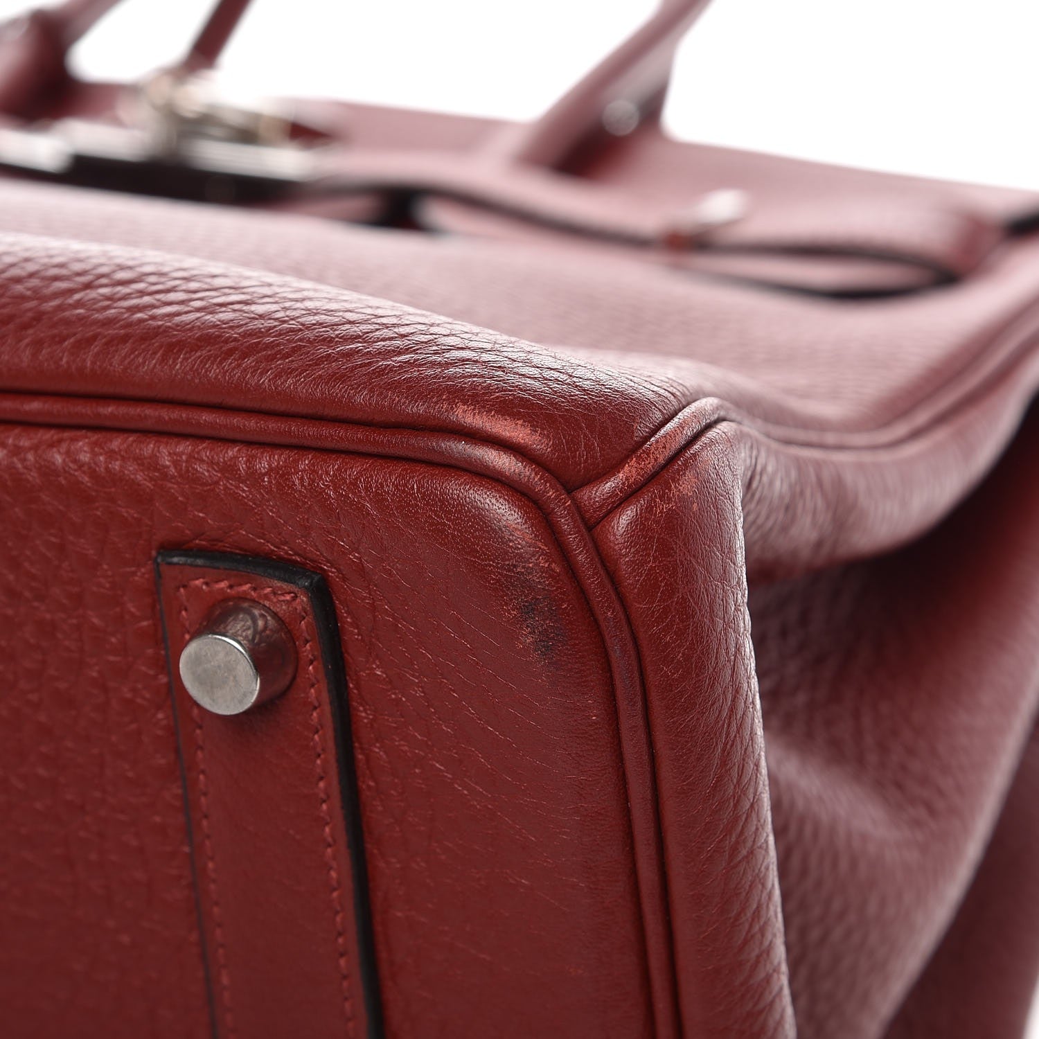 Hermes Taurillon Clemence Birkin 35 Rouge H 41 of 41