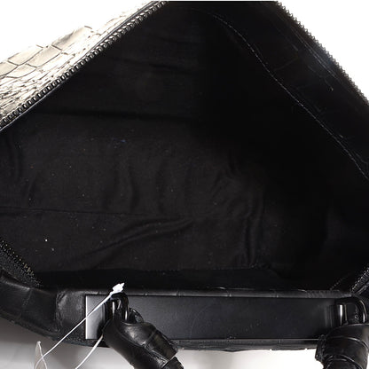 3.1 Phillip Lim 3.1 Crocodile Embossed Large Ryder Satchel Black 5 of 10