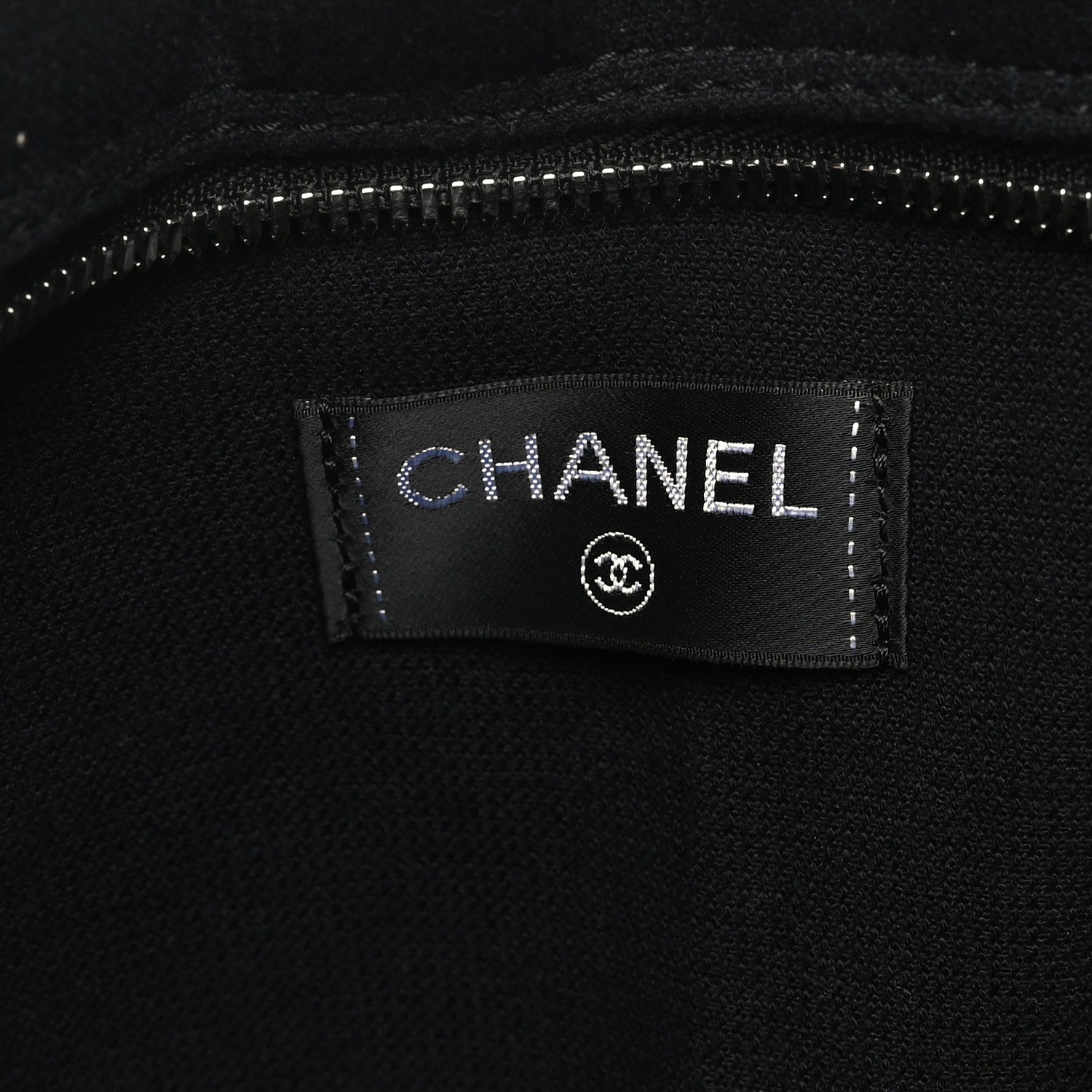 Chanel Terry Cotton CC Beach Tote Set Black 7 of 11