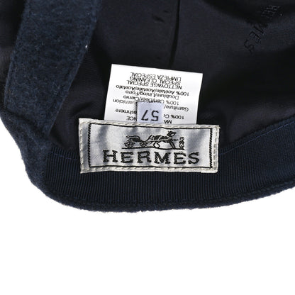 Hermes Cashmere Jump Cap 57 Marine Black 8 of 9