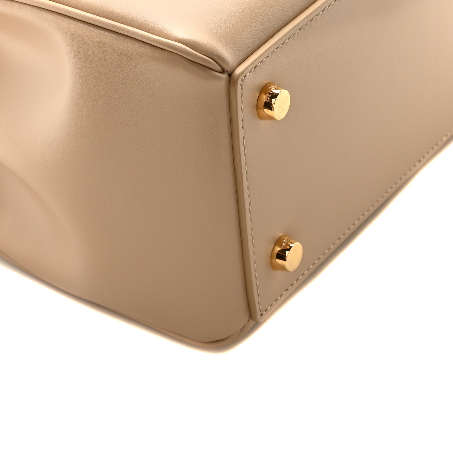 Satinated Calfskin Small 16 Top Handle Bag Nude