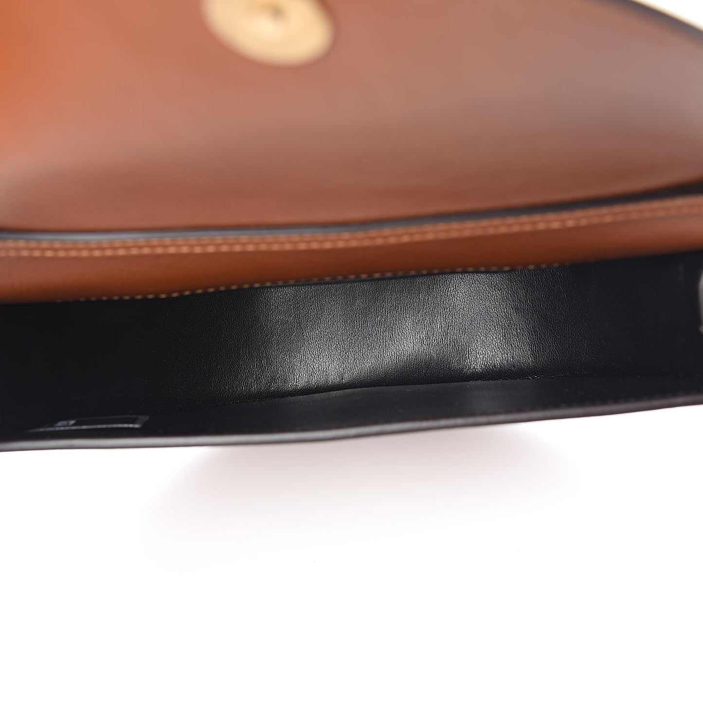 Calfskin Small Nile Bracelet Minaudiere Bag Caramel