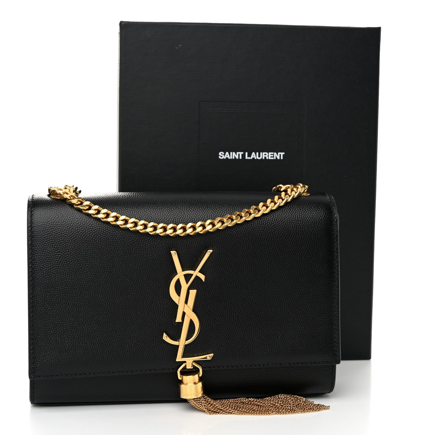 Grain De Poudre Small Classic Monogram Kate Tassel Satchel Black