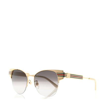 Gucci Cat Eye Web Sunglasses GG0521S Gold 2 of 8