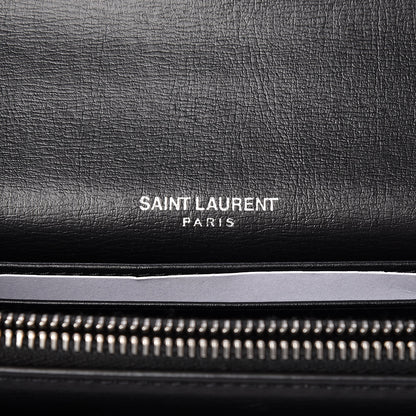 Saint Laurent Calfskin Monogram Sunset Chain Wallet Black 6 of 10