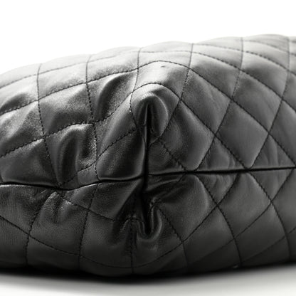 Saint Laurent Lambskin Quilted Maxi Icare Shopping Tote Black 9 of 10