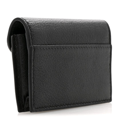 Christian Dior Goatskin Saddle Card Holder Black 3 of 9